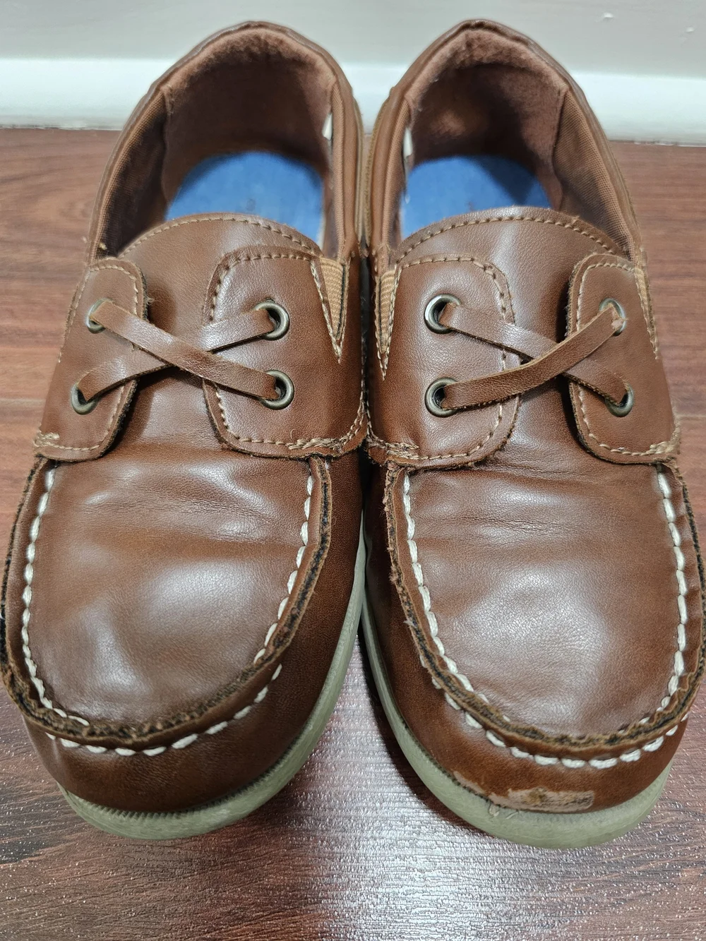 Carter's Brown Leather Boys Dressy Boat Shoes